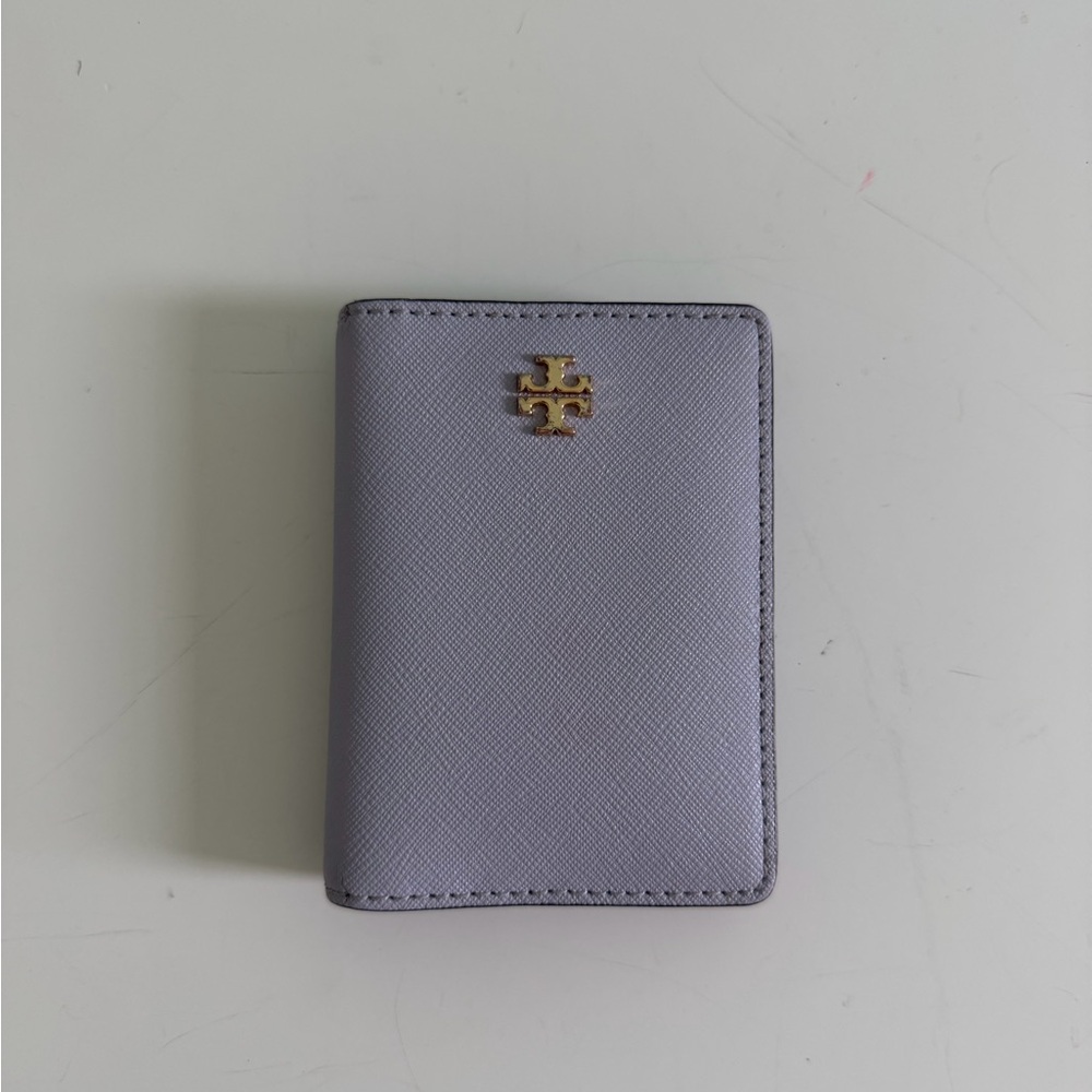 Tory Burch Lavender Card Holder with Gold Logo
